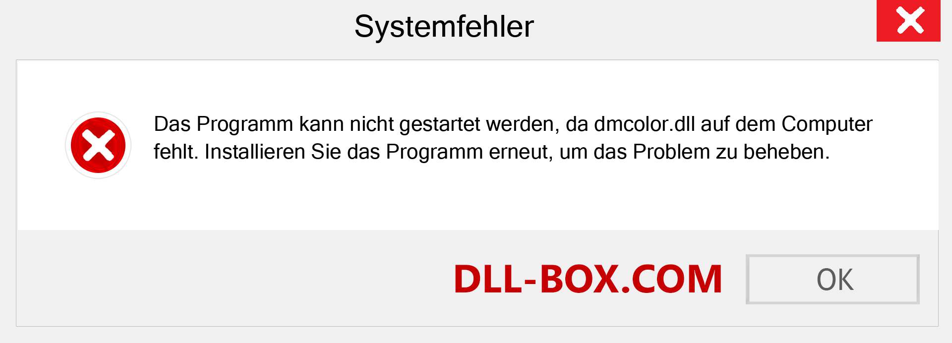 dmcolor.dll-Datei fehlt?. Download für Windows 7, 8, 10 - Fix dmcolor dll Missing Error unter Windows, Fotos, Bildern