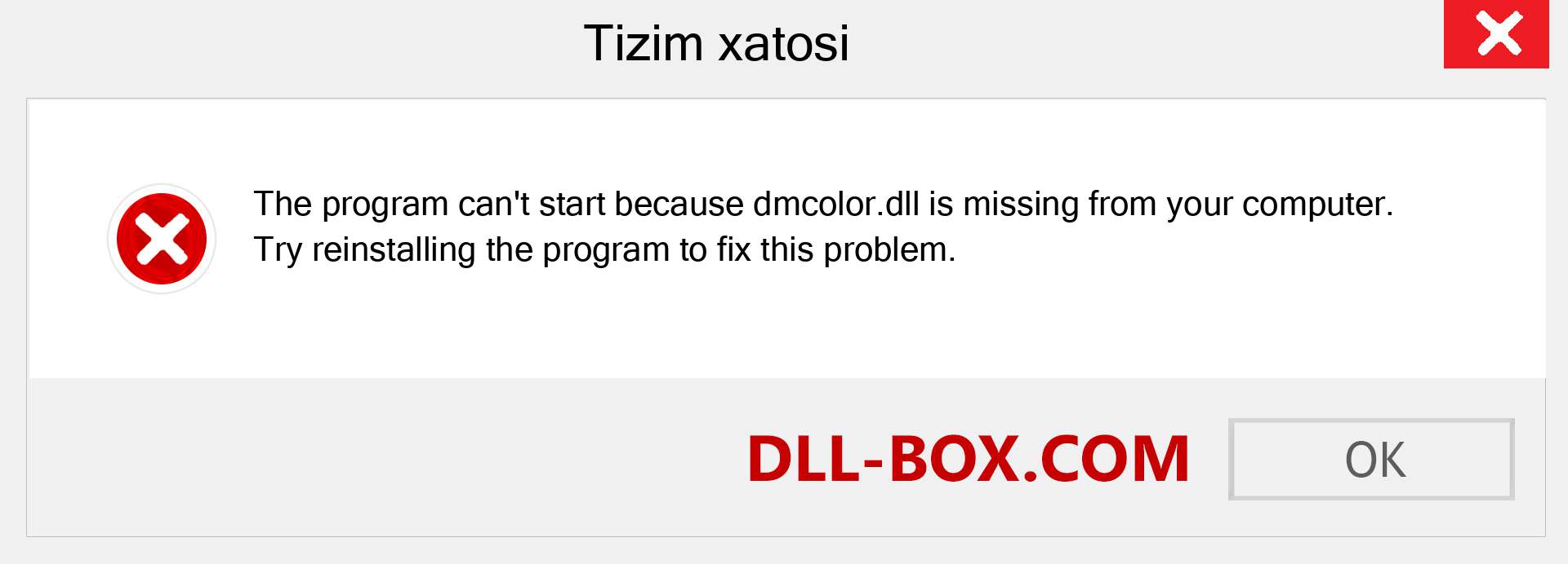 dmcolor.dll fayli yo'qolganmi?. Windows 7, 8, 10 uchun yuklab olish - Windowsda dmcolor dll etishmayotgan xatoni tuzating, rasmlar, rasmlar